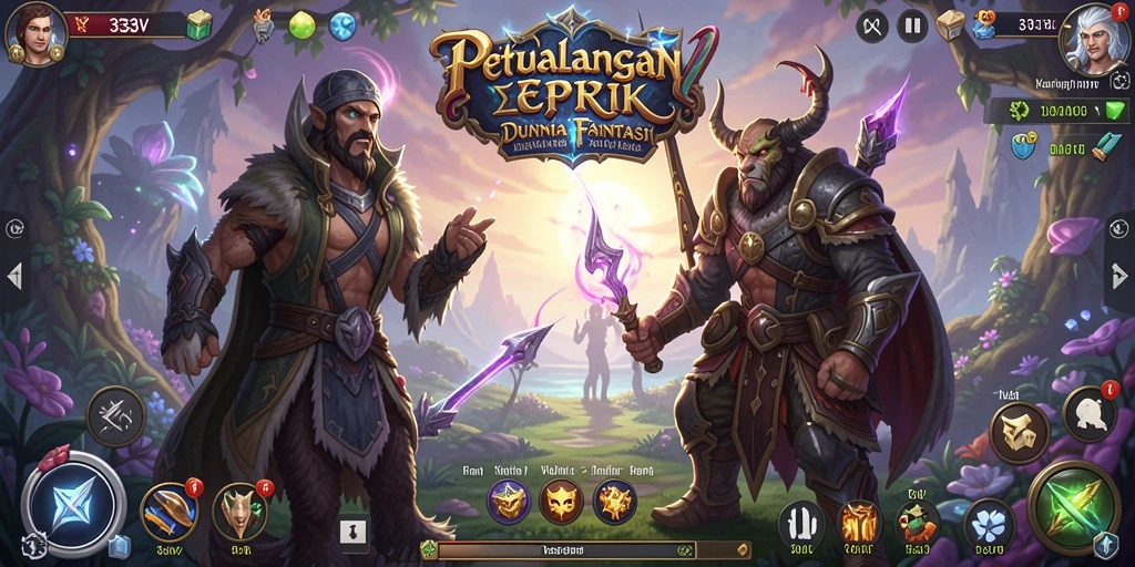 Tangkapan layar dari gameplay RPG yang menegangkan di 333V.