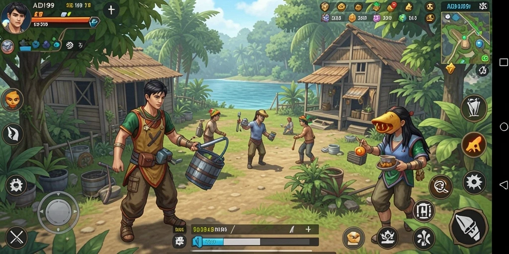 Tampilan gameplay menarik dari ADI99 dalam simulasi kehidupan.