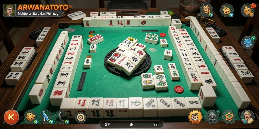 Tampilan gameplay ARWANATOTO yang menarik dan penuh tantangan Mahjong.
