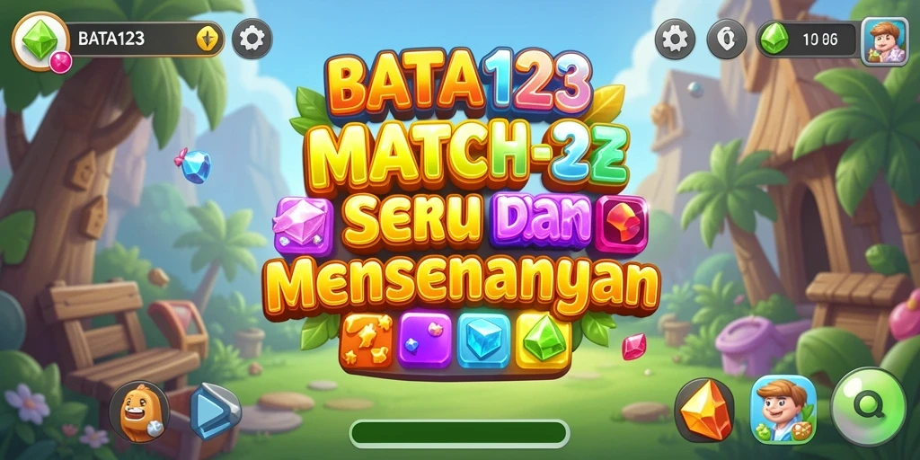 Tampilkan gameplay seru BATA123 di tingkat Match-3 yang menantang.