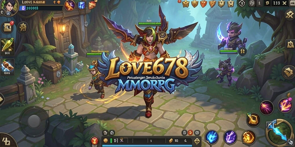 Screenshot gameplay LOVE678 menampilkan pertarungan intens antar pemain.