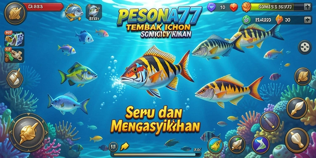 Tampilan gameplay PESONA77 dengan aksi menembak ikan yang seru.