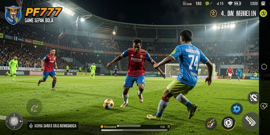 Tampilan gameplay menarik dalam game sepak bola PF777.