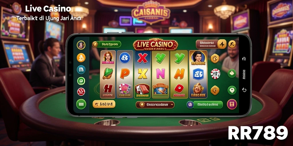 Tampilan gameplay Live Casino yang seru dan interaktif di RR789.