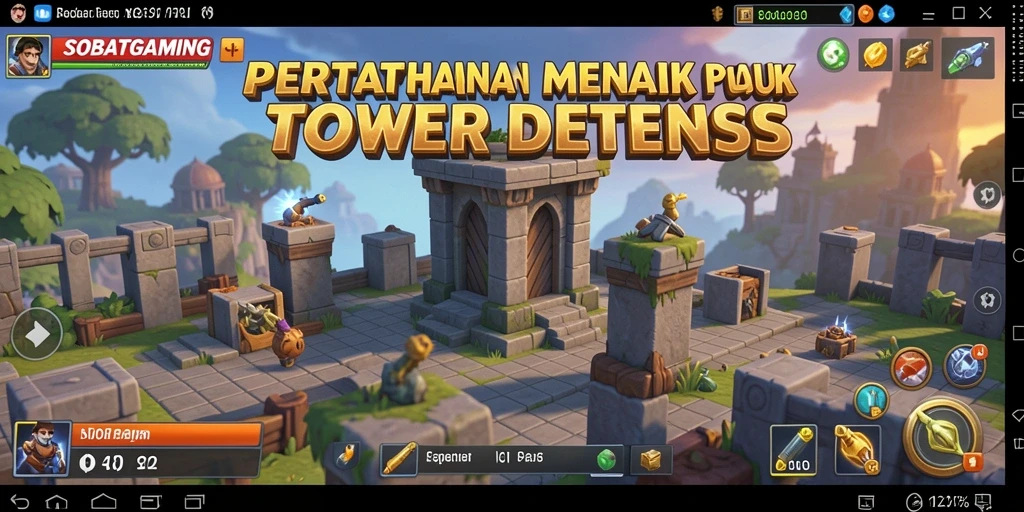 Tampak seru dalam menyusun strategi Tower Defense.