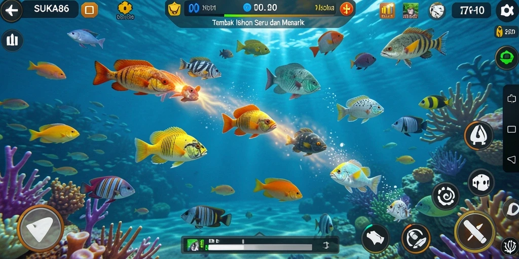 Tangkapan layar gameplay <strong>SUKA86</strong> yang mengasyikkan dalam permainan Tembak Ikan.
